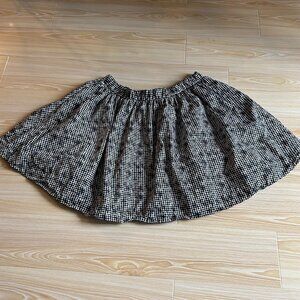 Kate Spade black White Honeycomb Geometric Balloon Skirt Pockets Vintage